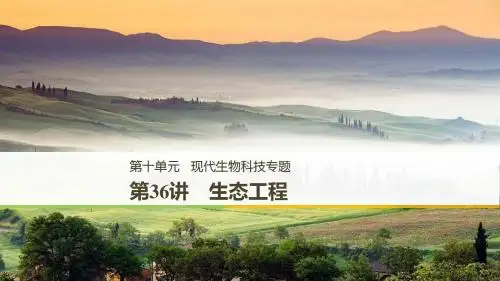 2018版高考生物北师大版大一轮复习讲义课件 第十单元 