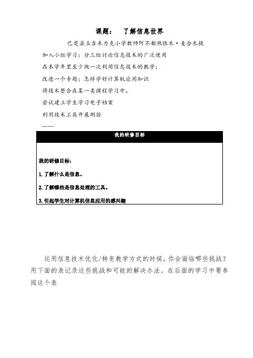 网络国培培训研修作业