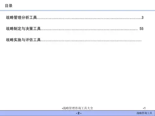 战略管理咨询工具大全课件