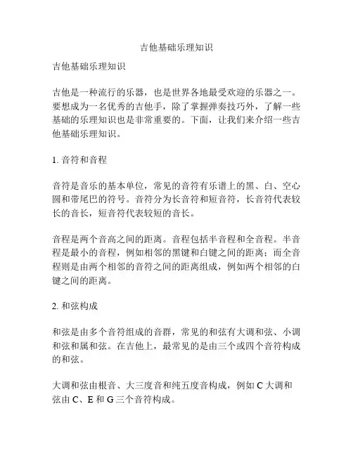 吉他基础乐理知识
