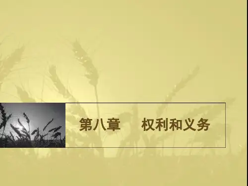 法理学第八章权利和义务
