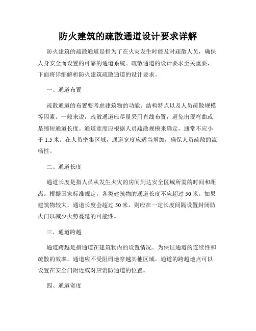 防火建筑的疏散通道设计要求详解
