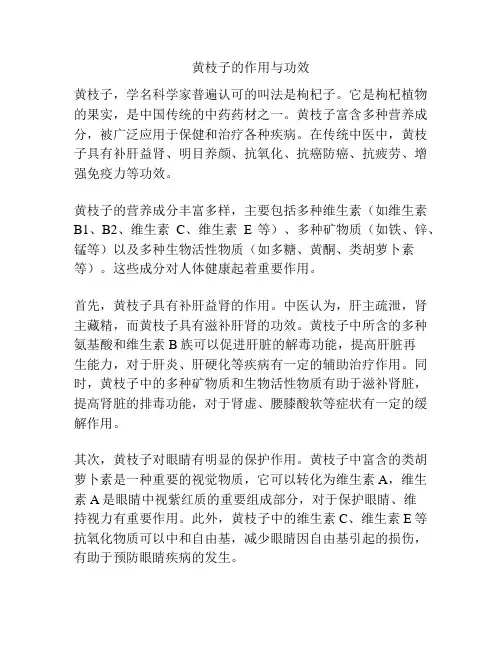 黄枝子的作用与功效