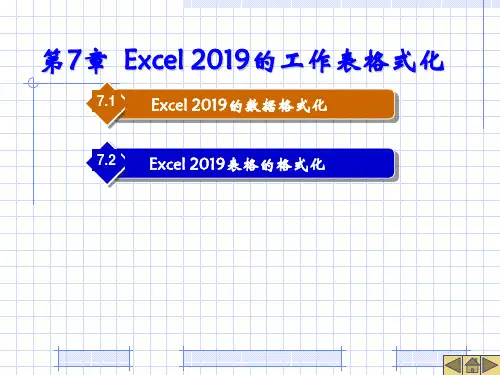 Excel数据格式化-PPT文档资料