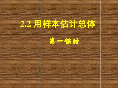 人教A版高中数学必修用样本估计总体课件