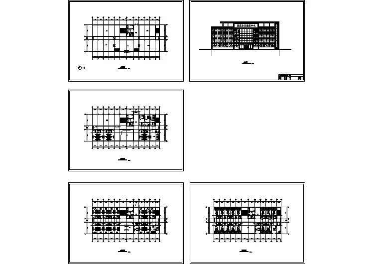 某地休闲中心建筑图（共5张）