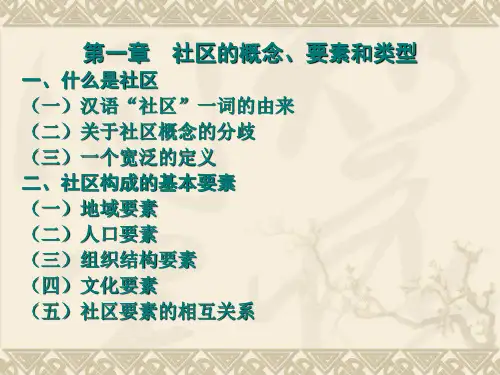 社区管理概论ppt课件