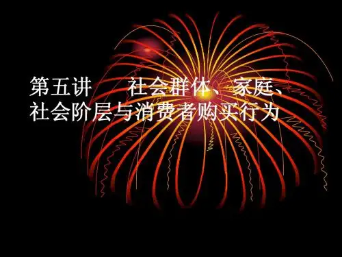 第五讲  参照群体、家庭与消费者行为