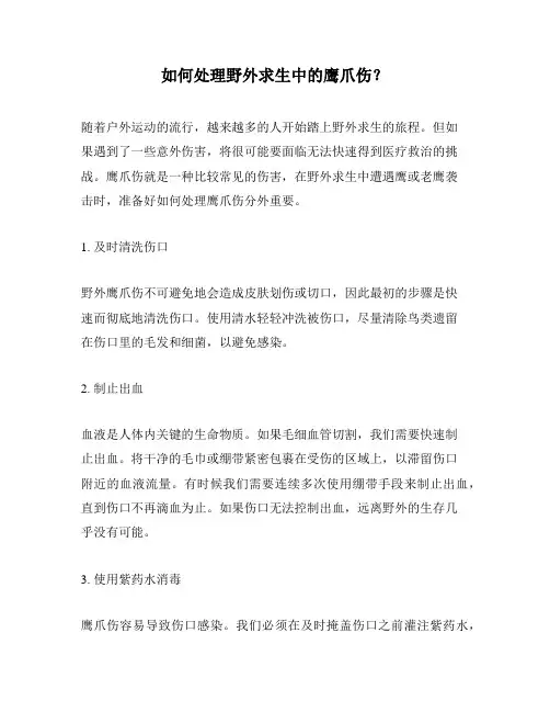 如何处理野外求生中的鹰爪伤？