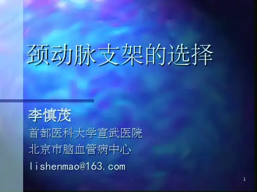 颈动脉支架的选择ppt课件