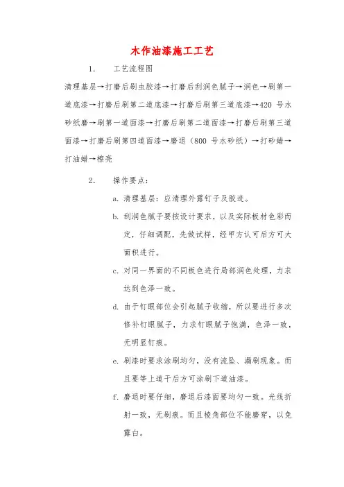 木作油漆施工工艺