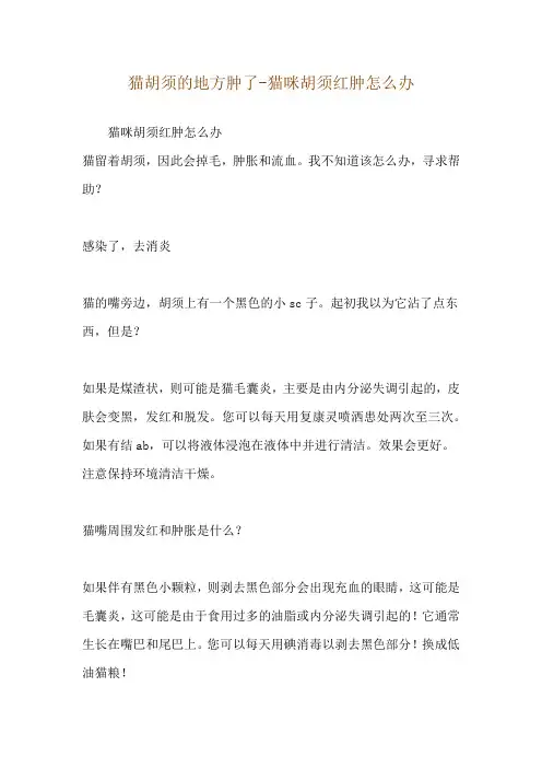 猫胡须的地方肿了-猫咪胡须红肿怎么办