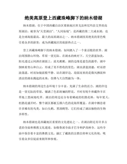 绝美高原登上西藏珠峰脚下的纳木错湖