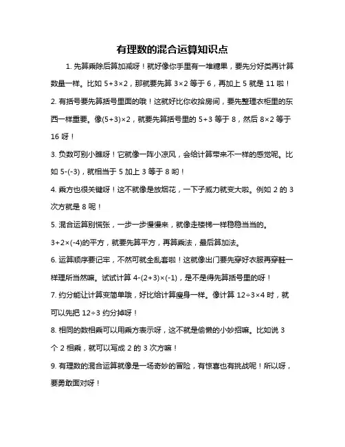 有理数的混合运算知识点