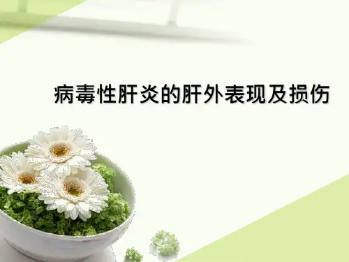 病毒性肝炎的肝外表现及损伤