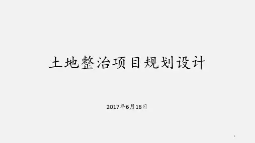 土地整治项目规划设计 ppt课件