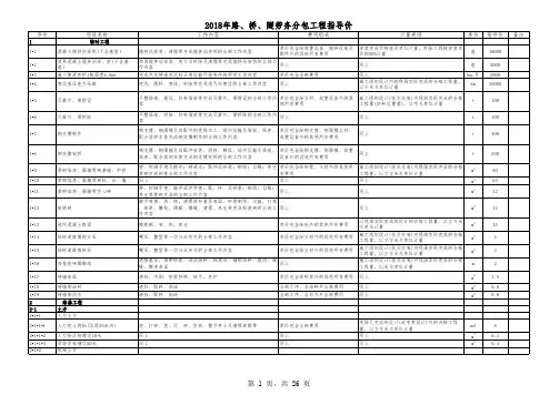 路 桥 隧红线劳务分包指导价格