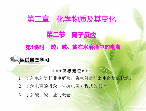 酸、碱、盐在水溶液中的电离PPT教学课件