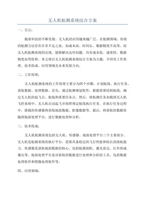 无人机航测系统综合方案