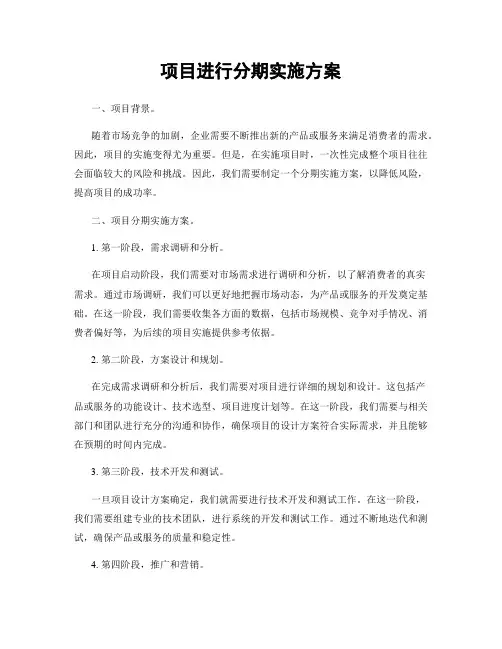 项目进行分期实施方案