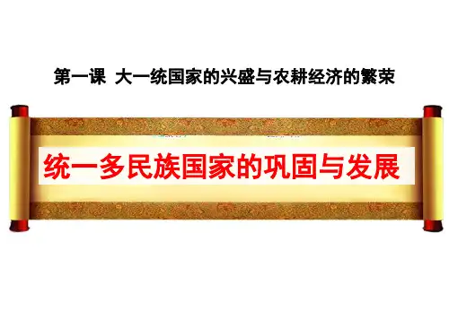 统一多民族国家巩固发展课件(共24张)