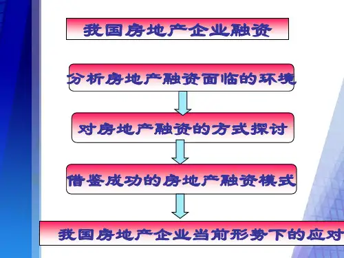 房地产企业融资之路ppt共47页PPT资料