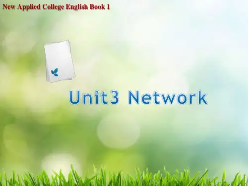 新应用大学英语第一册新版课件Unit 3-Network