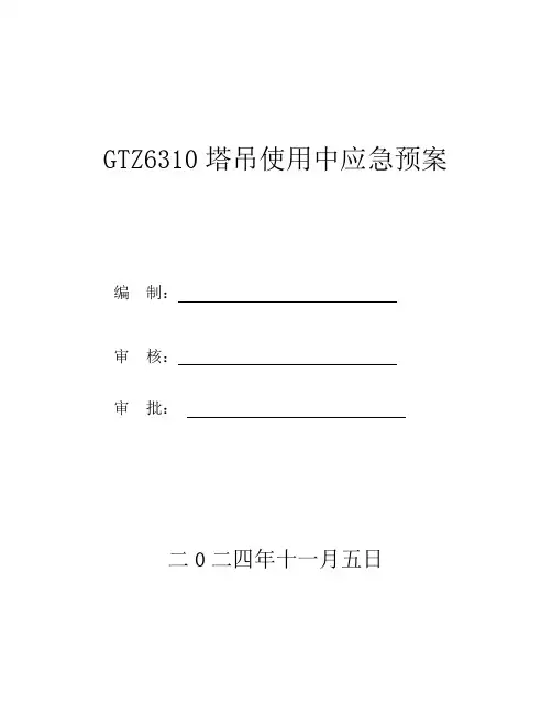 塔吊使用应急预案(完整)