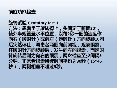 前庭功能检查精品ppt