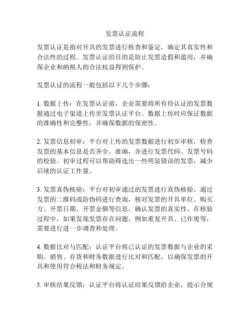 发票认证流程