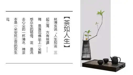 中国风茶文化茶艺茶道带内容PPT课件演示