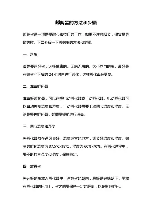 孵鹅蛋的方法和步骤