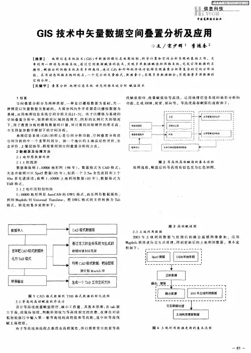 GIS技术中矢量数据空间叠置分析及应用