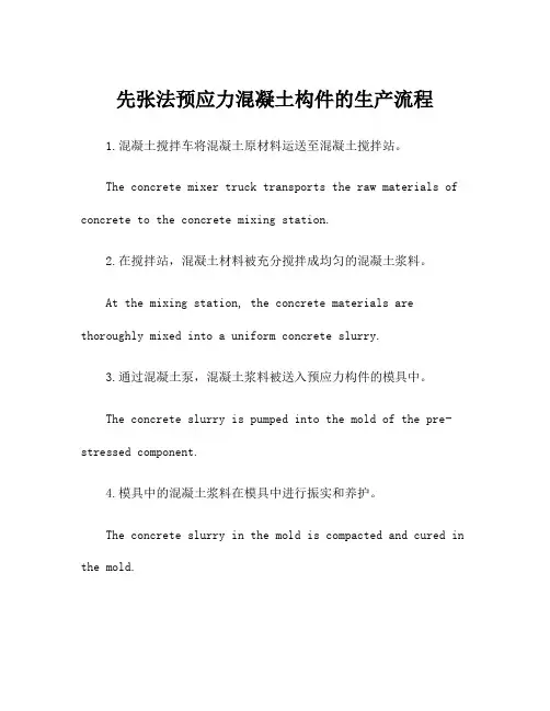 先张法预应力混凝土构件的生产流程