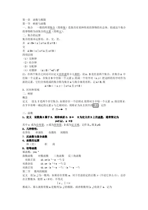 高等数学知识点