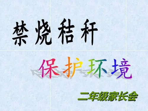 禁烧秸秆课件