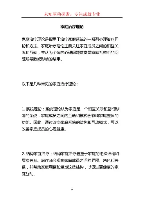 家庭治疗理论