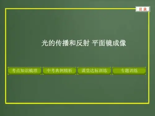2、中考复习物理精品课件光的传播和反射_平面镜成像