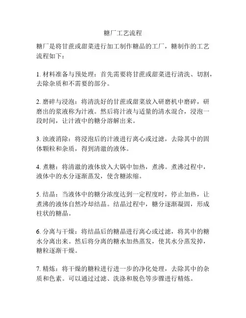 糖厂工艺流程