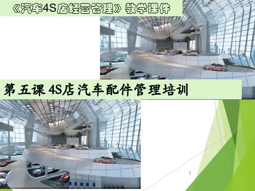 《汽车4S店经营管理》教学课件5-4S店汽车配件管理培训