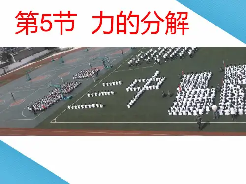 人教版高一物理必修一3.5《力的分解》课件(共21张PPT) (1)