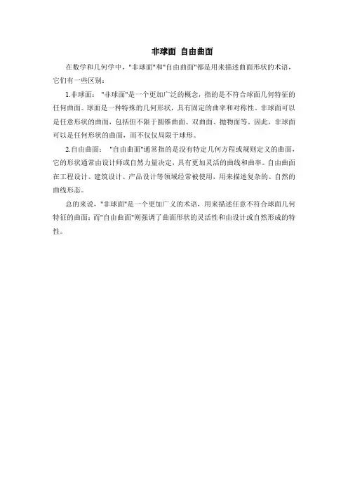 非球面 自由曲面