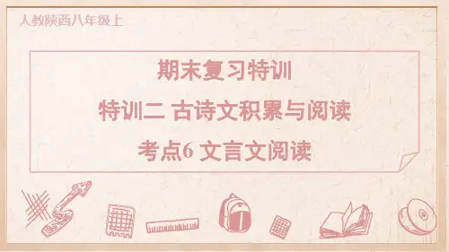 2024年部编版八年级上册语文期末复习考点6 文言文阅读