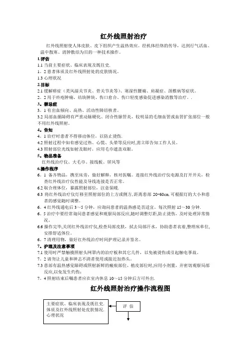 红外线治疗仪操作流程