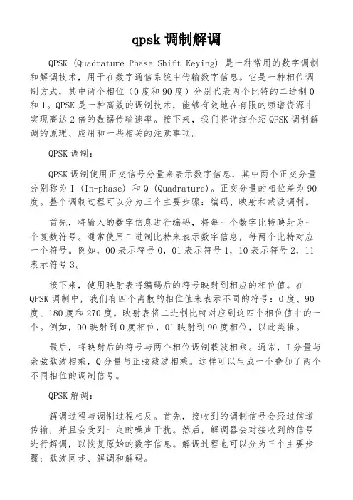qpsk调制解调