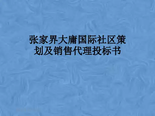 张家界大庸国际社区策划及销售代理投标书