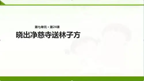 苏教版小学语文五年级下册课件：24古诗二首晓出净慈寺送林子方∣(共20张ppt)