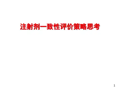 注射剂一致性评价策略思考