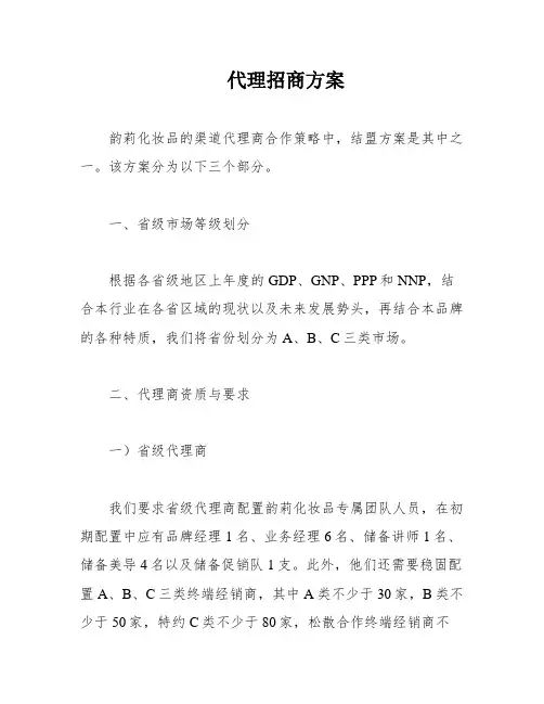 代理招商方案