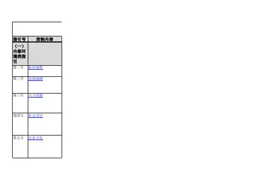 内控调研表-18个模块 全